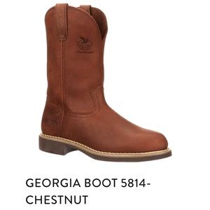 Men’s Georgia Ranch Wellington work boot size 8.5 chestnut color